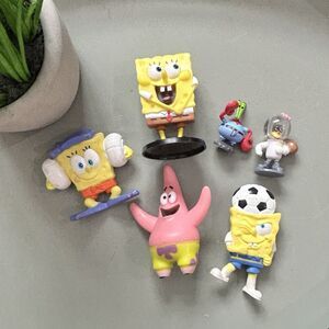 SpongeBob SquarePants Viacom Figures Collectible‎ Misc Mini Toys Bundle (6)